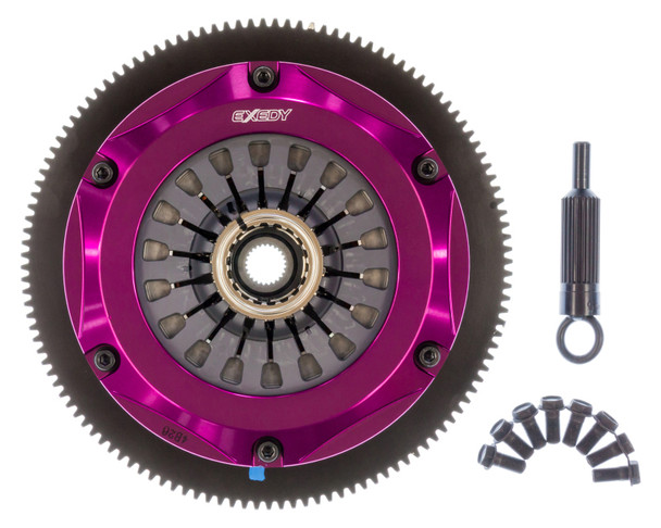 Exedy 2004-2014 Subaru Impreza WRX STI H4 Hyper Twin Cerametallic Clutch Sprung Disc Pull Type - EXEDYFM022SD