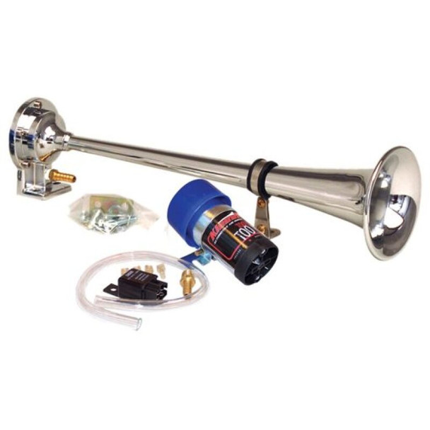 Kleinn Chrome Direct Drive Single Horn/ 13.5In - Chrome-Plated Spun Copper - KLEINNAIRHORNS6127