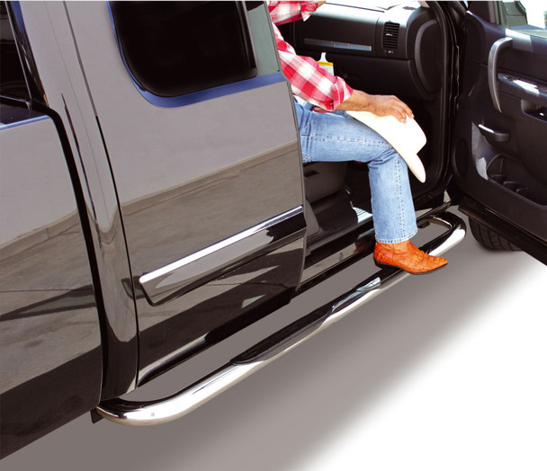 Go Rhino 01-13 Chevrolet Silverado 2500HD/3500 4000 Series SideSteps - Cab Length - SS - GORHINO4045PS