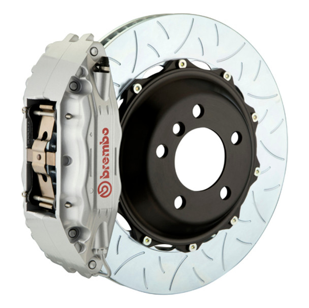 Brembo 01-06 M3 (E46) Front GT BBK 4 Piston Cast 2pc 355x32 2pc Rotor Slotted Type3-Silver - BREMBO1B3.8015A3