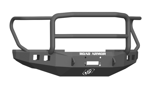 Road Armor 17-20 Ford F-250 Stealth Wide Fender Front Winch Bumper w/Lonestar Guard - Tex Blk - ROADARMOR61745B