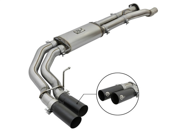 aFe POWER Rebel Series 3in 409 SS Cat Back Exhaust w/ Black Tips 17 Ford F-150 Raptor V6-3.5L - AFE49-43091-B