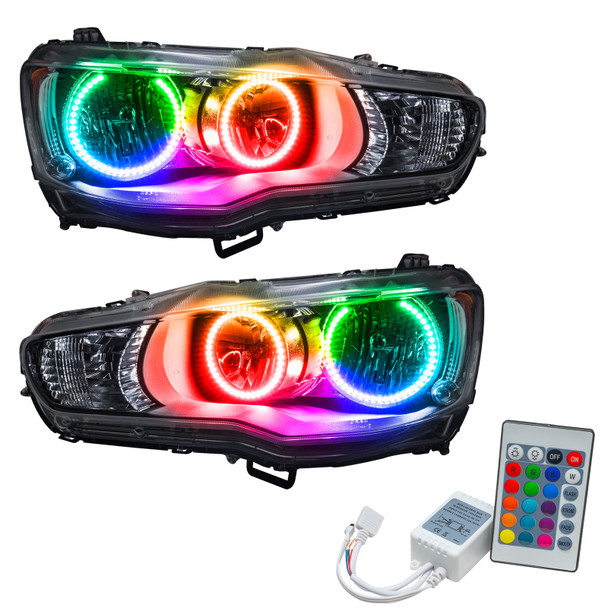 Oracle 08-16 Mitsubishi Lancer SMD HL - ColorSHIFT w/ Simple Controller - ORACLELIGHTING7087-504