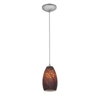 Champagne One Light Pendant in Brushed Steel (18|28012-1C-BS/BRST)