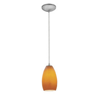 Champagne One Light Pendant in Brushed Steel (18|28012-1C-BS/MYA)