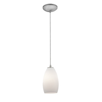 Champagne One Light Pendant in Brushed Steel (18|28012-1C-BS/OPL)