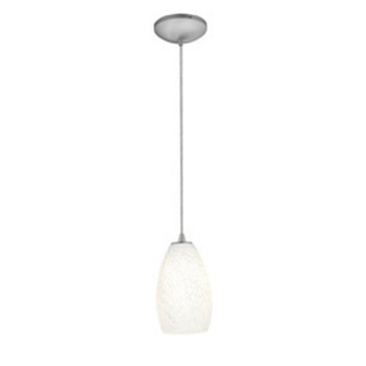 Champagne One Light Pendant in Brushed Steel (18|28012-1C-BS/WHST)