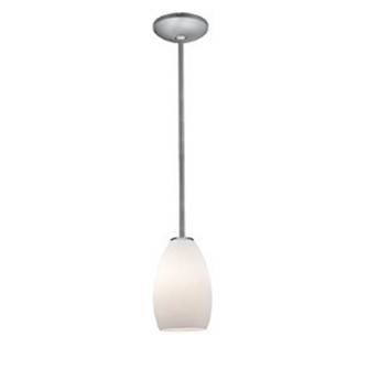 Champagne One Light Pendant in Brushed Steel (18|28012-1R-BS/OPL)