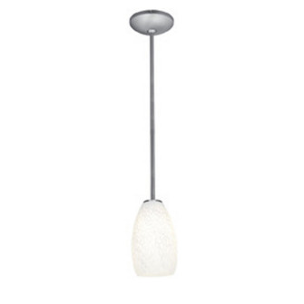 Champagne One Light Pendant in Brushed Steel (18|28012-1R-BS/WHST)
