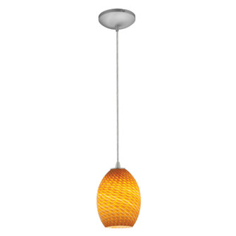 Brandy FireBird LED Pendant in Brushed Steel (18|28023-3C-BS/AMBFB)