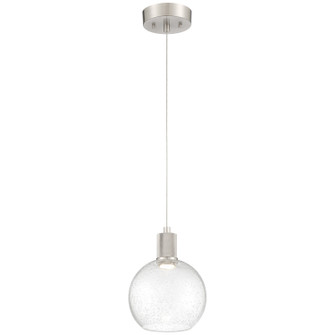 Port Nine Burgundy LED Pendant in Brushed Steel (18|63142LEDD-BS/SDG)