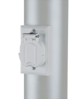 Lamp Post Accessories Electric Outlet in Gloss White (106|338WH)