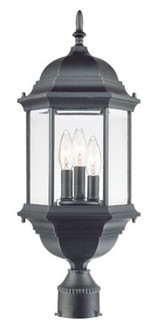 Madison Three Light Post Mount in Matte Black (106|5187BK)