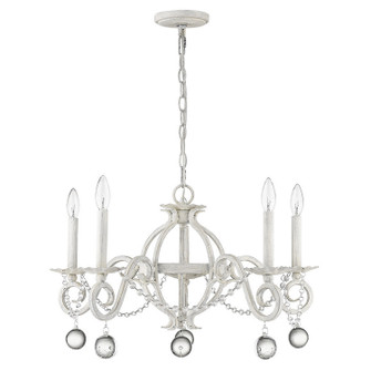 Callie Five Light Chandelier in Country White (106|IN11344CW)