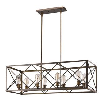 Brooklyn Eight Light Island Pendant in Oil Rubbed Bronze (106|IN21123ORB)