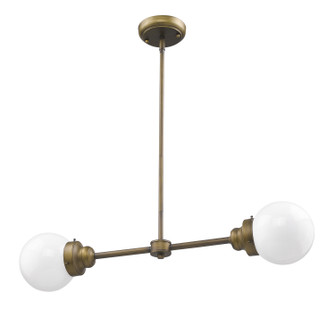 Portsmith Two Light Island Pendant in Raw Brass (106|IN21224RB)