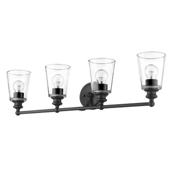 Ceil Four Light Vanity in Matte Black (106|IN41403BK)