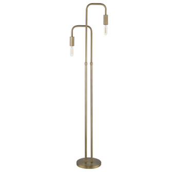 Perret Two Light Floor Lamp in Aged Brass (106|TF70023AB)