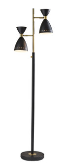 Oscar Two Light Tree Lamp in Black W. Antique Brass (262|4285-01)