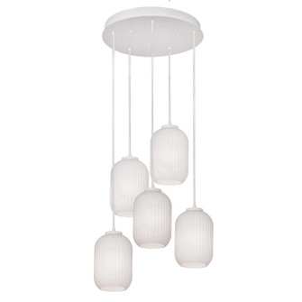 Callie Five Light Pendant in White (162|CALP05WHRND5)