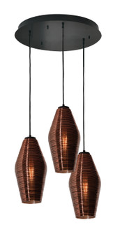 Mila Three Light Pendant in Black (162|MLAP13CPRND3)