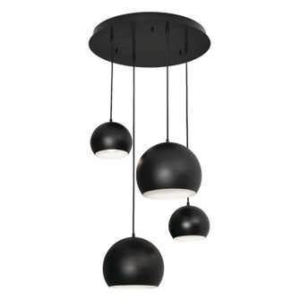 Roxy Four Light Pendant in Black (162|RXYP99BKRND4)