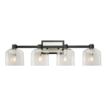 Lyndon Four Light Vanity in Black and Brushed Nickel (78|AC11694NB)