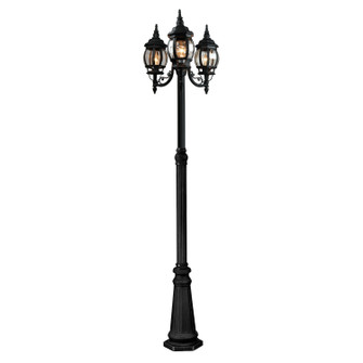 Classico Three Light Outdoor Post Mount in Black (78|AC8099BK)