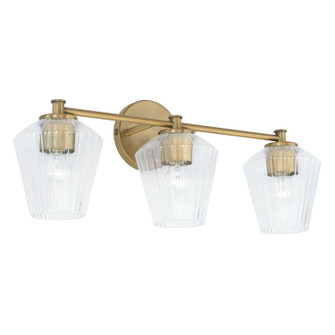 Beau Three Light Vanity in Aged Brass (65|141431AD-507)