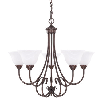 Hometown Five Light Chandelier in Bronze (65|3226BZ-220)