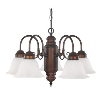 David Five Light Chandelier in Burnished Bronze (65|3255BB-118)