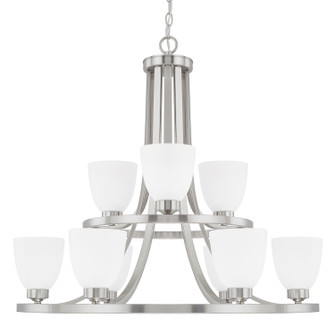 Jameson Nine Light Chandelier in Brushed Nickel (65|414391BN-333)