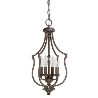 Leigh Four Light Foyer Pendant in Burnished Bronze (65|4704BB)