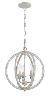 Mini Chandelier Three Light Mini Chandelier in Antique Linen (46|1043C-ATL)