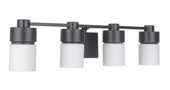District Four Light Vanity in Flat Black (46|12331FB4) District Four Light Vanity in Flat Black (46|12331FB4)