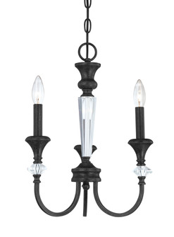 Boulevard Three Light Chandelier in Mocha Bronze Silver Wash (46|26733-MBS)