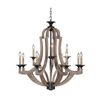 Winton 12 Light Chandelier in Weathered Pine (46|35112-WP)