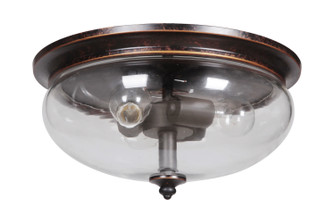 Stafford Three Light Flushmount in Aged Bronze/Textured Black (46|38783-AGTB)