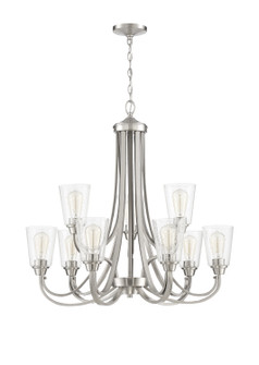 Grace Nine Light Chandelier in Brushed Polished Nickel (46|41929-BNK-CS)