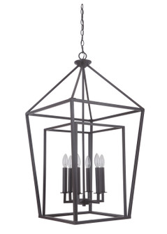 Hudson Six Light Foyer Pendant in Oiled Bronze (46|45836-OB)