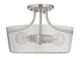 Tyler Two Light Semi Flush Mount in Brushed Polished Nickel (46|50252-BNK)