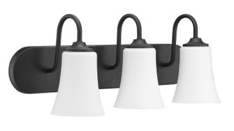Gwyneth Three Light Vanity in Flat Black (46|50403-FB-WG)