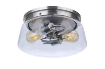 Laclede Two Light Outdoor Flush Mount in Satin Aluminum (46|ZA3837-SA)