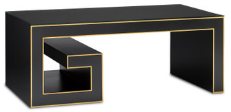 Barry Goralnick Cocktail Table in Caviar Black/Gold (142|3000-0179)