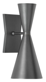 Gino Black Wall Sconce Two Light Wall Sconce in Dark Gray/White Interior (142|5000-0044)