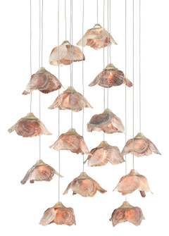 Catrice 15 Light Pendant in Painted Silver/Contemporary Silver Leaf/Natural Shell (142|9000-0677)