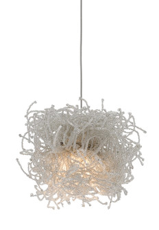 Birds One Light Pendant in Painted Silver/Clear (142|9000-0695)