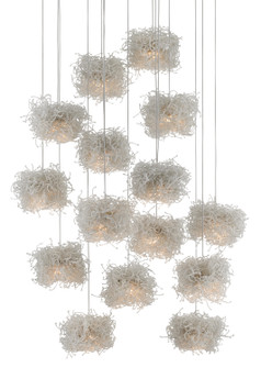 Birds 15 Light Pendant in Painted Silver/Clear (142|9000-0698)