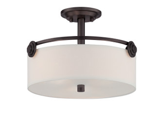 Gramercy Park Three Light Semi-Flush Mount in Old English Bronze (43|87111-OEB)