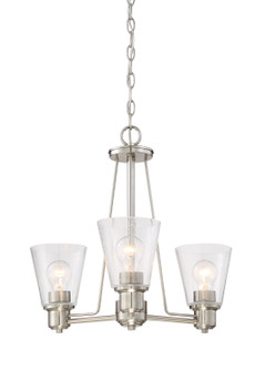 Printers Row Three Light Chandelier in Satin Platinum (43|88083-SP)